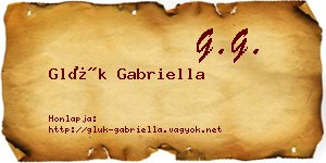 Glük Gabriella névjegykártya
